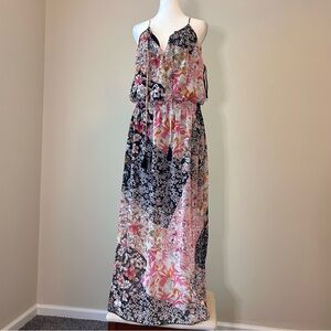 Enfocus Studio Floral Dress with Earthy Tones
